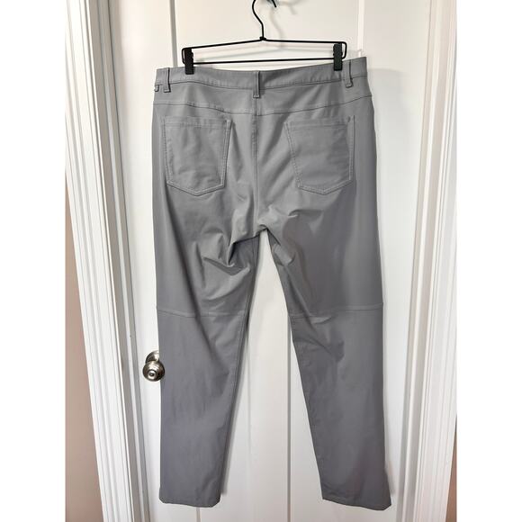 Lululemon Men’s Flat Front ABC Slim Fit 5-Pocket Pants Stretch Gray Size 36 - Picture 5 of 12